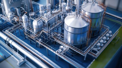 Industrial Plant - Top View.