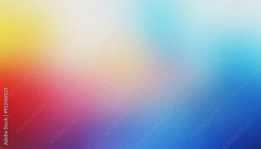 Poster colorful abstract gradient background in rainbow colors with grainy noise texture
