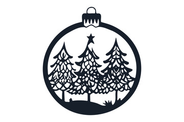 Christmas ball vector cut file
