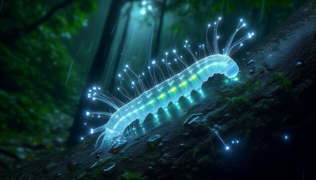 Bioluminescent Beauties Glowing Light in Cave 4K HDR Ultra HD Wallpaper