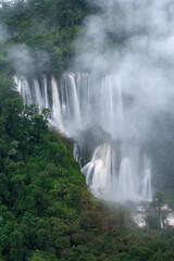 Fototapeta premium Thi Lo Su Waterfall is considered as the Biggest Waterfall in Thailand ,located in Umphang Wildlife Sanctuary, Umphang District ,Tak Province. 