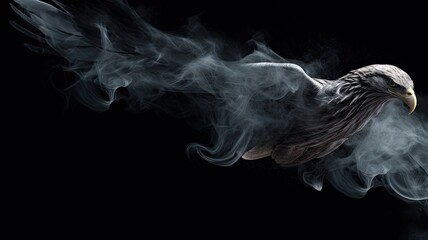 animals emerging from smoke