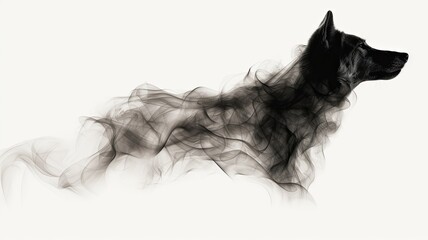 animals emerging from smoke