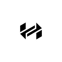 creative letter h logo design template