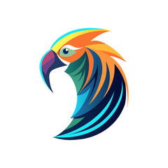 Parrot head logo illustration