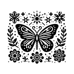 Butterfly icon vector.