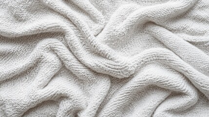 Fototapeta premium White boucle cotton fabric texture as background