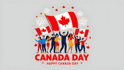 Happy Canada Day, July 1, Fête du Canada, A federal statutory holiday.