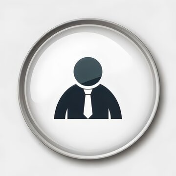 IT support service logo, icon, icon of a man in a tie