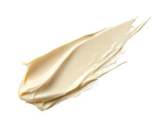 Creamy texture of pale substance perfect for beauty applications, transparent