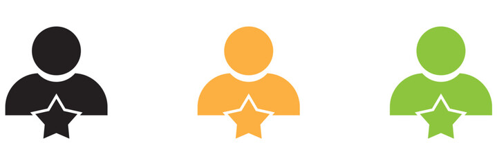 Fototapeta premium Rating star set for customer feedback or product experience with bad poor average good and excellent text. Five-star rating scale. Vector illustration.