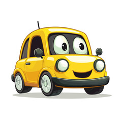 Obraz premium vector character car on white background .Generative AI