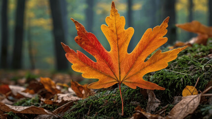 autumn leaves on the ground