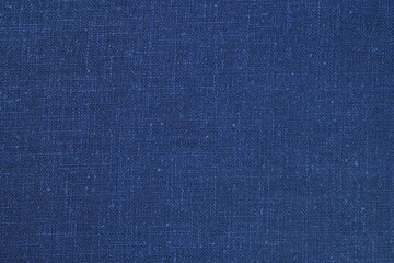 blue hemp viscose natural fabric cloth color, sackcloth rough texture of textile fashion abstract background