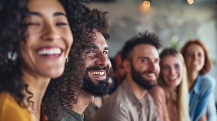 Fototapeta premium Joyful Group Smiling Together