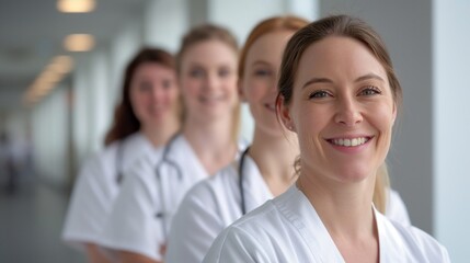 Fototapeta premium Smiling Healthcare Professionals Group
