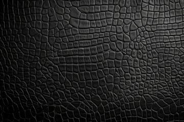 Black leather close-up texture flat lay background