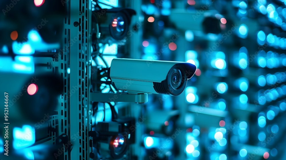 Poster surveillance monitoring a highly secure data center environment for robust digital infrastructure an