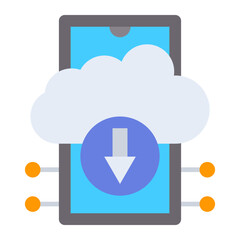 Mobile cloud Icon