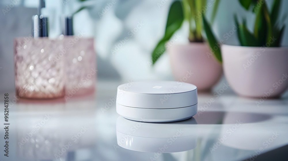 Poster sleek and advanced skincare technology device with iot to provide personalized and efficient skincar