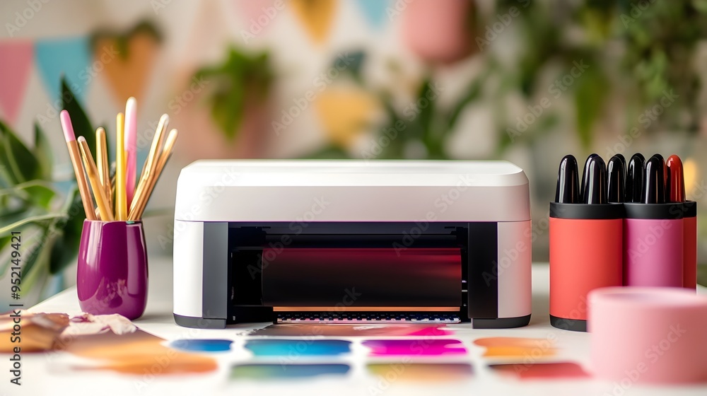 Poster a digital nail art printer machine creating custom and personalized nail designs and patterns