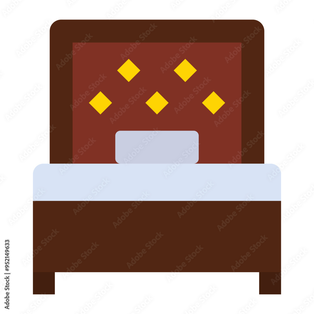 Sticker single bed icon