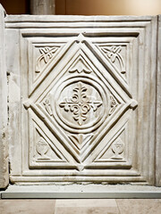 Low relief or bas-relief of an ancient temple