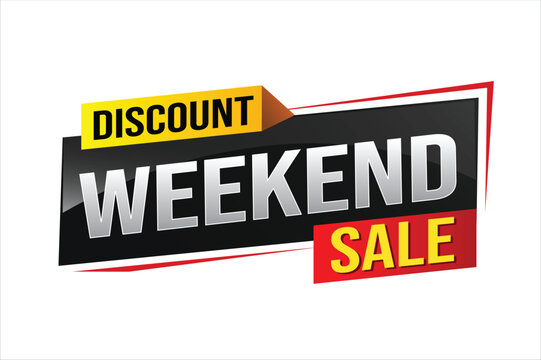 Weekend Special sale tag. Banner design template for marketing. Special offer promotion retail. background banner modern graphic design for advertising store shop, online store, website, landing page

