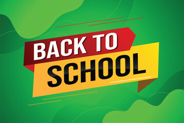 back to school word concept vector illustration with modern 3d style for store big sale landing page template ui web mobile app poster banner flyer background gift card coupon label wallpaper

