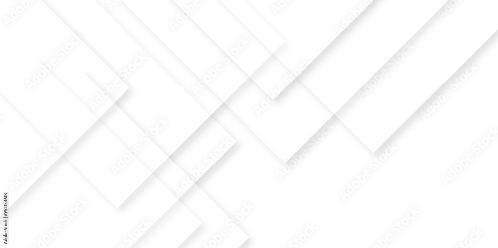 Poster abstract white line with square shape shadow background. vector illustration, white business style v