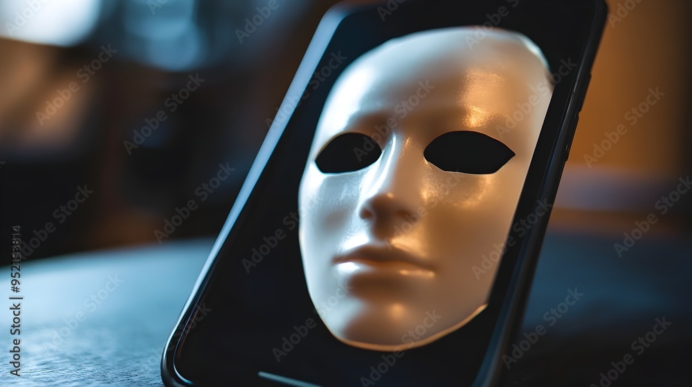 Poster a smartphone application allowing users to control and customize a digital face mask with an interfa