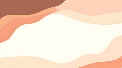 Minimalist Slide Background with Warm Peach and Cream Gradient Tones and Subtle Dark Brown Accent at the Edge Leaving the Center Space Blank for Content