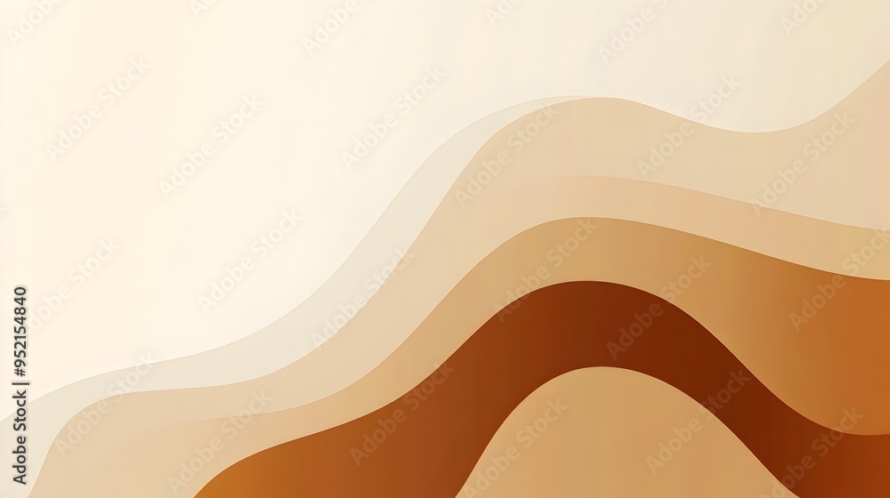 Poster a minimalistic background in shades of warm brown and beige providing a clean and elegant layout wit