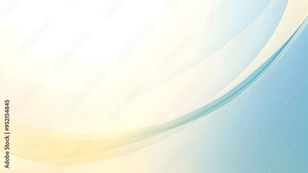 Poster smooth gradient background in calming shades of sky blue white and subtle yellow providing a clean e