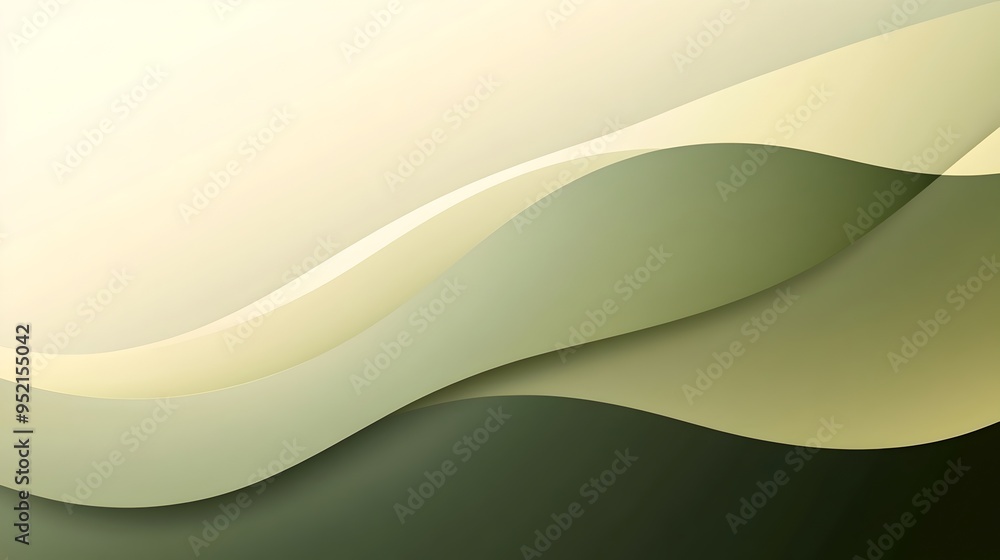Poster elegant and modern minimalistic background with a gradient blend of olive green and soft yellow tone