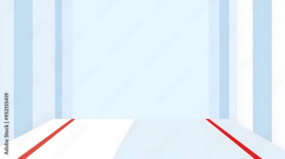 Poster minimalist and clean slide background design featuring a light blue and white color scheme accented 