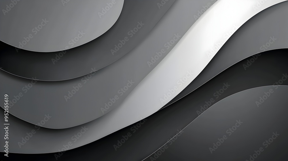 Poster minimalistic and elegant slide background with a gradient blend of dark and light silver tones leavi