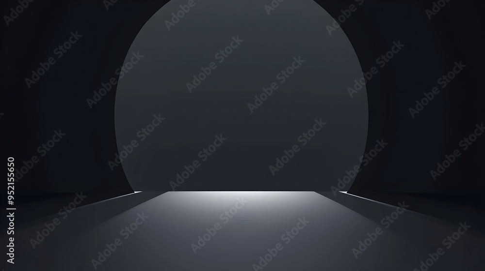 Aufkleber elegant and sleek minimalistic slide background with a gradient of dark grey and light silver provid