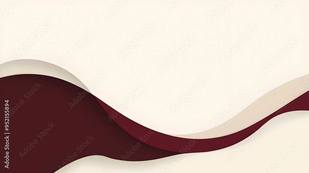 Poster minimalistic and versatile slide background with deep burgundy and light cream tones providing a bla