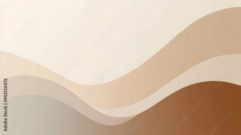 Aufkleber elegant and versatile minimalist slide background with a warm color palette of brown taupe cream and