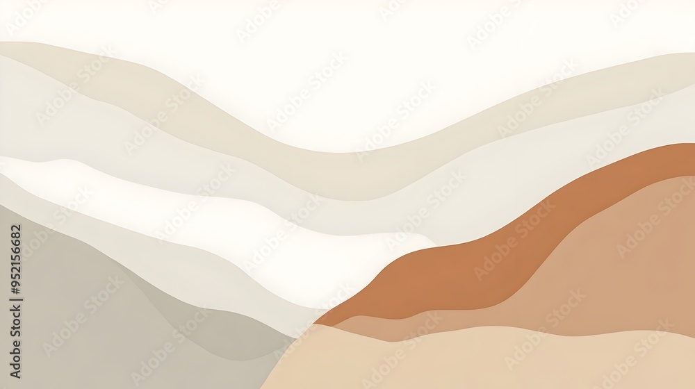 Poster a clean and contemporary slide background featuring a minimalistic design with soft muted tones of b