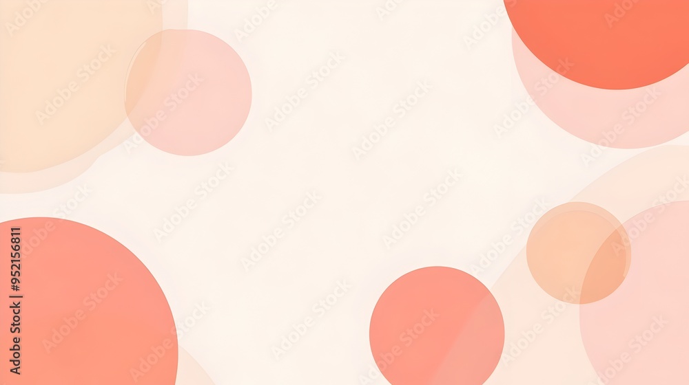 Poster elegant and minimalistic slide background design featuring a harmonious blend of warm coral light pi