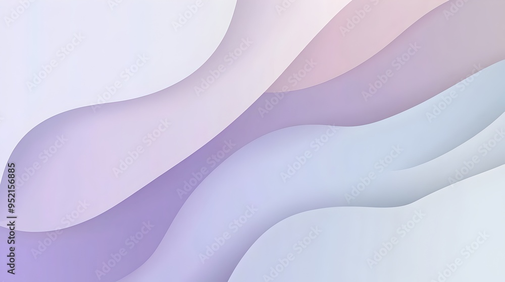 Poster minimalist and elegant slide background with soft purple lavender blue and white tones providing a b