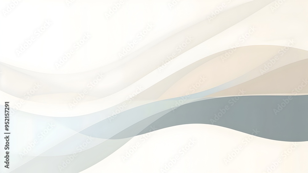 Poster minimalist and clean slide background design featuring warm grey soft white light silver and pale bl