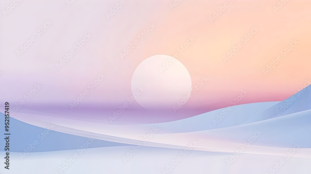 Poster a minimalistic slide background featuring soft harmonious tones of purple lavender and blue creating