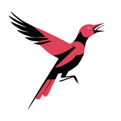 Obraz premium Vectorize Bird as a frame for hanging.