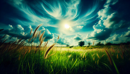 field of grass and sky