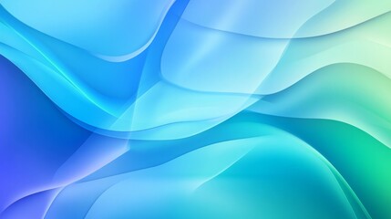 Abstract Blue and Green Gradient Design with Organic Shapes, blending modern art and nature-inspired elements in a fluid and dynamic composition.