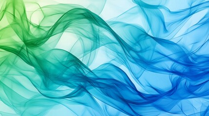 Abstract Blue and Green Gradient Design with Organic Shapes, blending modern art and nature-inspired elements in a fluid and dynamic composition.