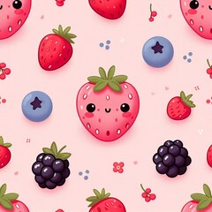 seamless pattern with berries
